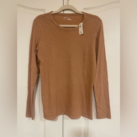 Aerie light brown long sleeve Crewneck tee​​​ - Picture 1 of 4